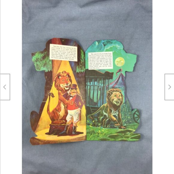 3 Antique Childrens Shape Books Billy Bear Freddy Fox Tam Tam Lion John Bradford - Picture 3 of 8